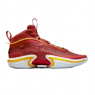 Air Jordan 36 Guo Ailun Piros Arany Fehér Férfi Cipő