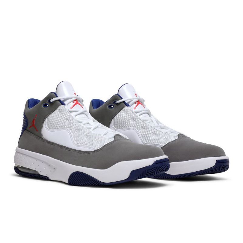 Air Jordan Max Aura 2 Szürke Fehér Kék Piros Férfi Cipők