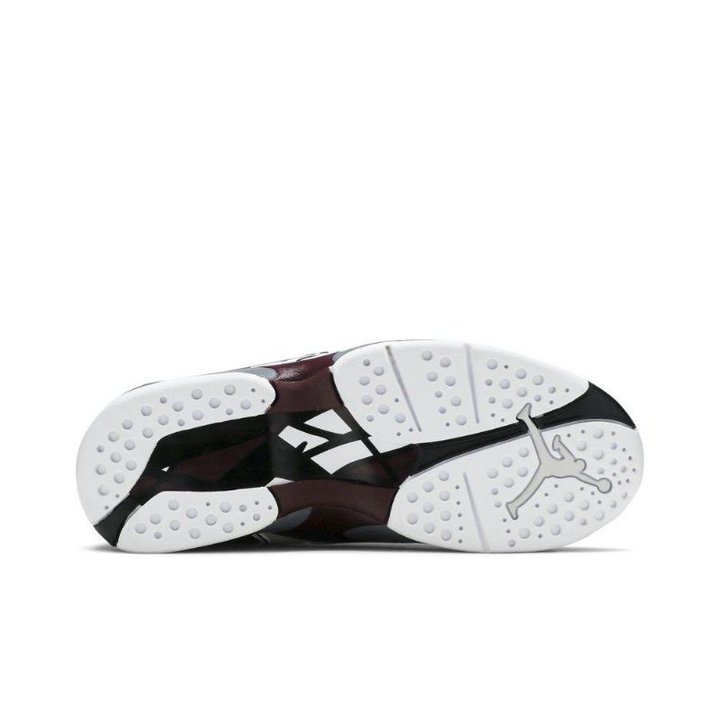Air Jordan 8 Retro Fehér Fekete Szürke Bordeaux Női Cipő