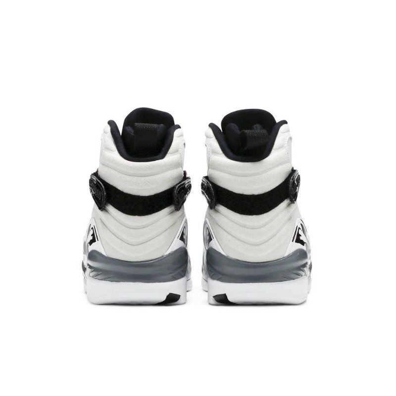 Air Jordan 8 Retro Fehér Fekete Szürke Bordeaux Női Cipő