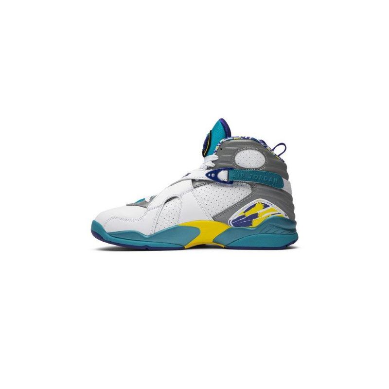 Air Jordan 8 Retro Fehér Kék Szürke Sárga Női Cipő