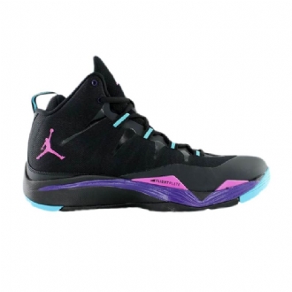 Air Jordan Super.fly 2 Fekete Rózsaszín Lila Kék Férfi Cipő