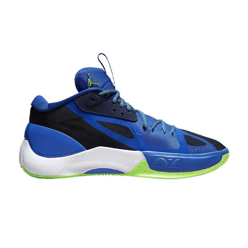 Air Jordan Zoom Külön Kék Sötétkék Fehér Zöld Férfi Cipő