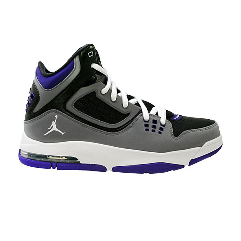 Air Jordan Flight 23 Rst Fekete Szürke Lila Fehér Férfi Cipő
