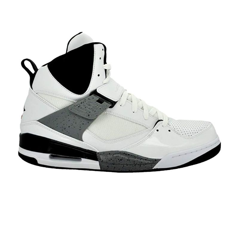 Air Jordan Flight 45 Magas Fehér Fekete Szürke Férfi Cipő