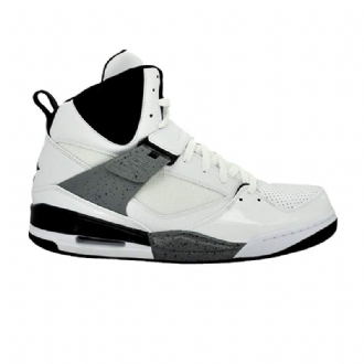 Air Jordan Flight 45 Magas Fehér Fekete Szürke Férfi Cipő