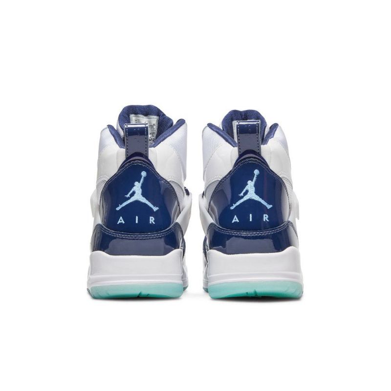 Air Jordan Flight 45 Magas Fehér Sötétkék Férfi Cipő
