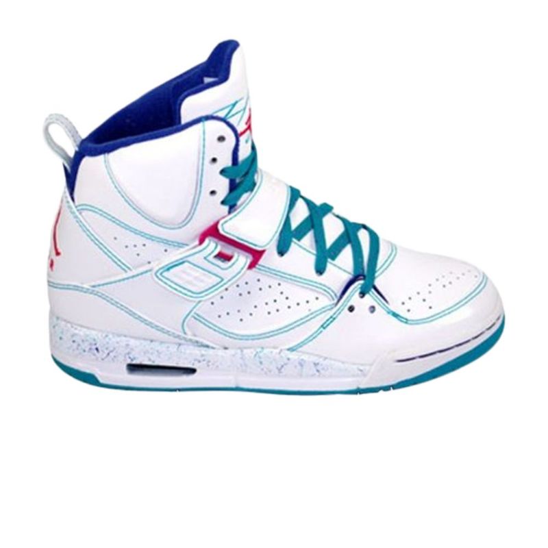 Air Jordan Flight 45 Magas Fehér Zöld Lila Női Cipő