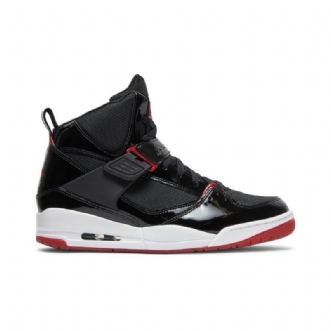 Air Jordan Flight 45 Magas Fekete Fehér Piros Férfi Cipő
