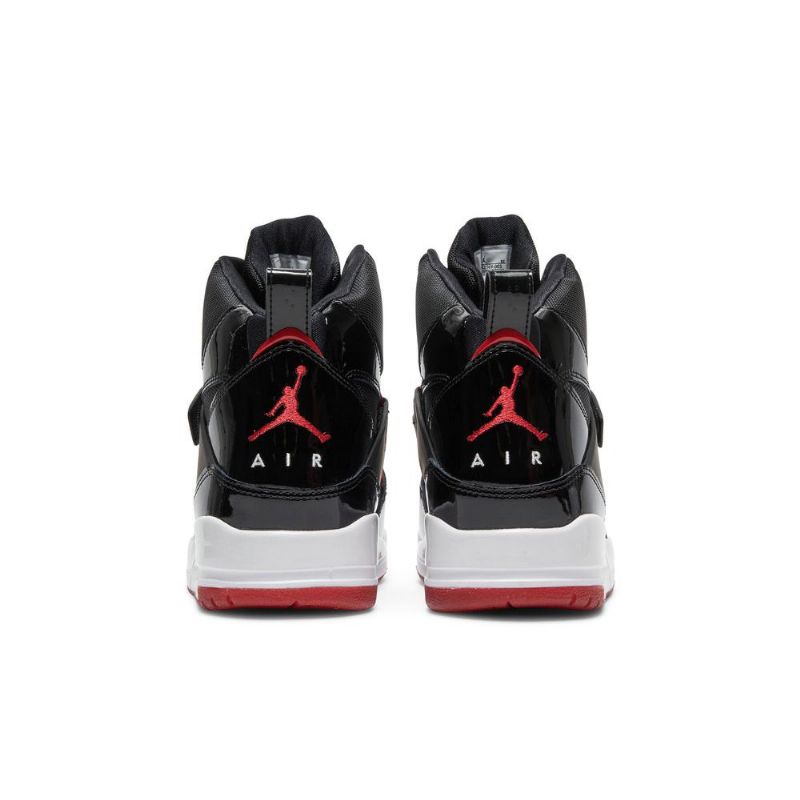 Air Jordan Flight 45 Magas Fekete Fehér Piros Férfi Cipő