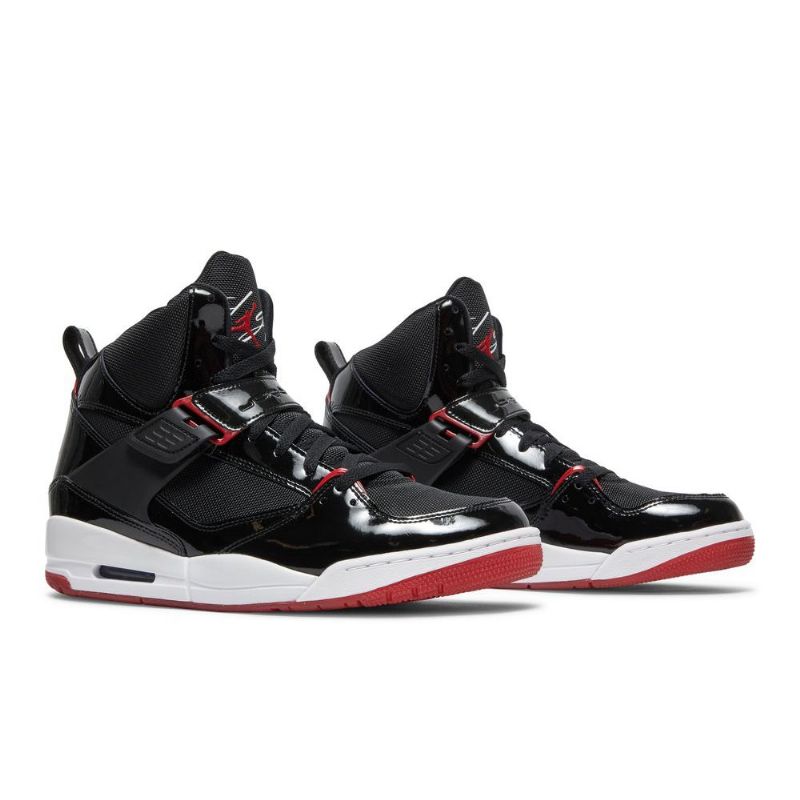 Air Jordan Flight 45 Magas Fekete Fehér Piros Férfi Cipő