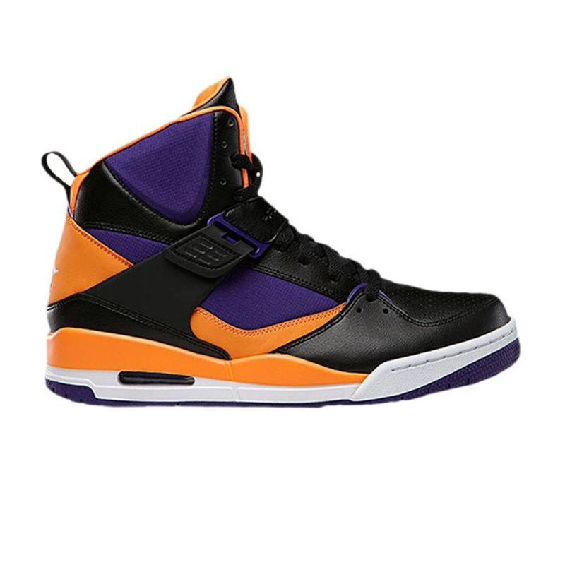 Air Jordan Flight 45 Magas Fekete Lila Narancssárga Férfi Cipő