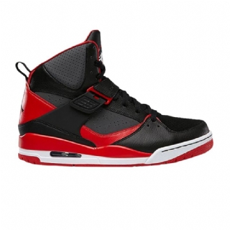 Air Jordan Flight 45 Magas Fekete Piros Fehér Férfi Cipő