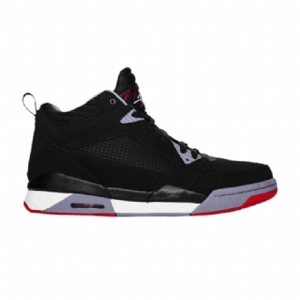 Air Jordan Flight 9 Fekete Szürke Piros Fehér Férfi Cipők