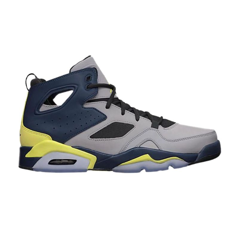Air Jordan Flight Club 91 Ezüst Sárga Kék Fekete Férfi Cipők
