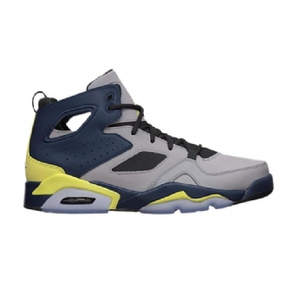 Air Jordan Flight Club 91 Ezüst Sárga Kék Fekete Férfi Cipők