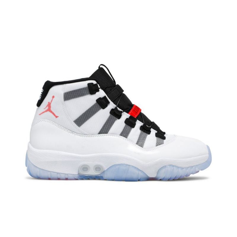 Air Jordan 11 Adapt Fehér Fekete Piros Férfi Cipő