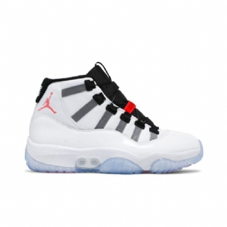 Air Jordan 11 Adapt Fehér Fekete Piros Férfi Cipő