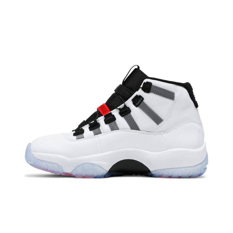 Air Jordan 11 Adapt Fehér Fekete Piros Férfi Cipő
