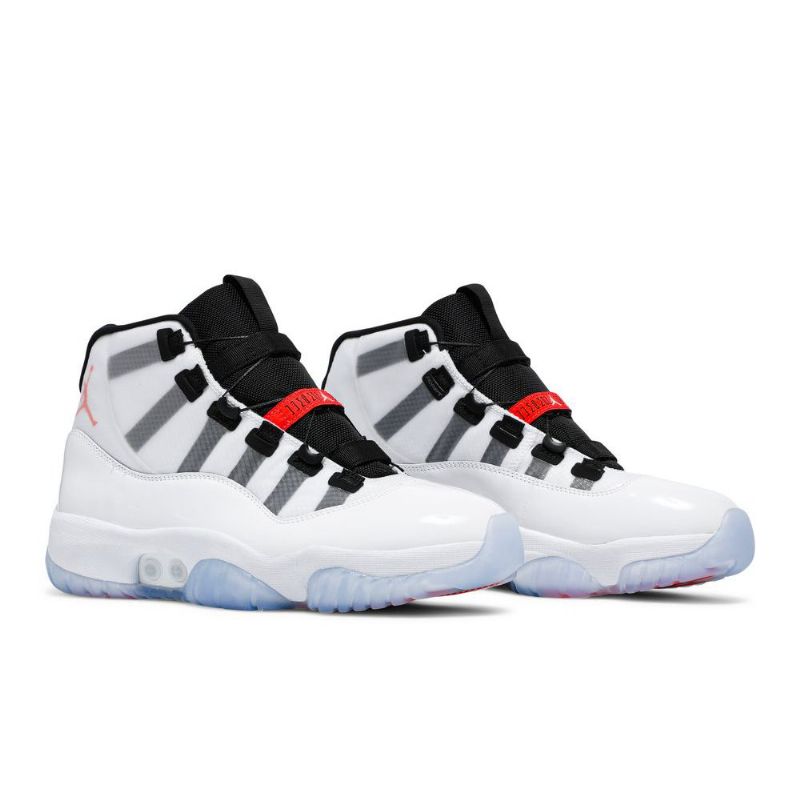 Air Jordan 11 Adapt Fehér Fekete Piros Férfi Cipő