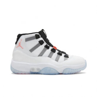 Air Jordan 11 Adapt Fehér Fekete Piros Férfi Cipő