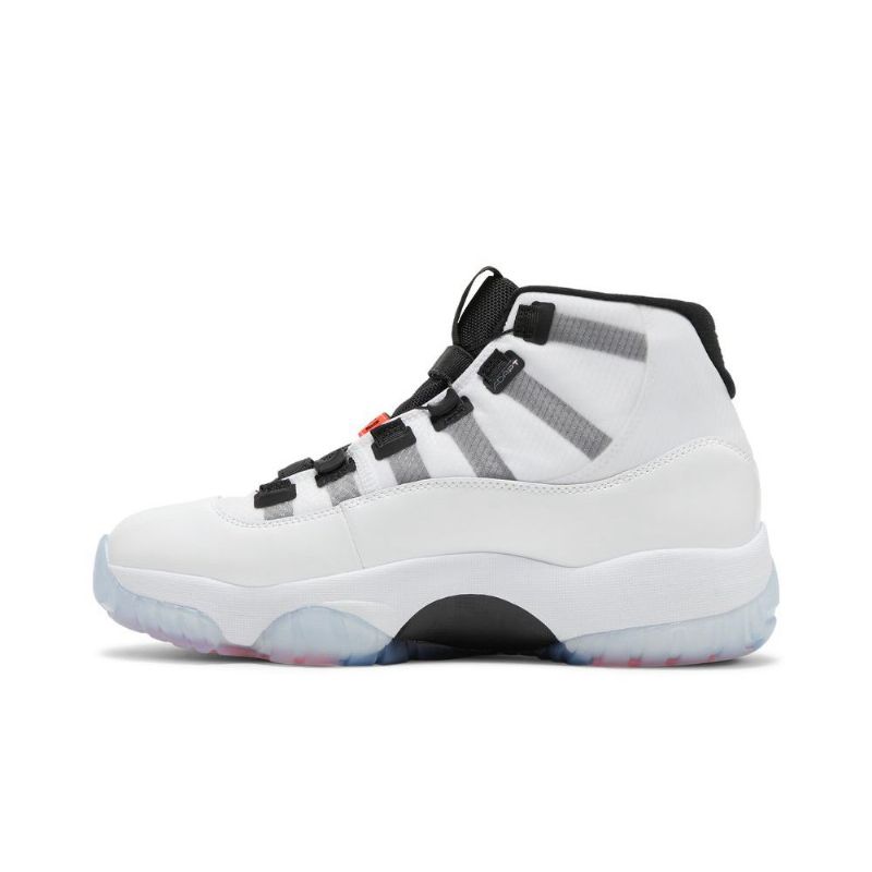 Air Jordan 11 Adapt Fehér Fekete Piros Férfi Cipő