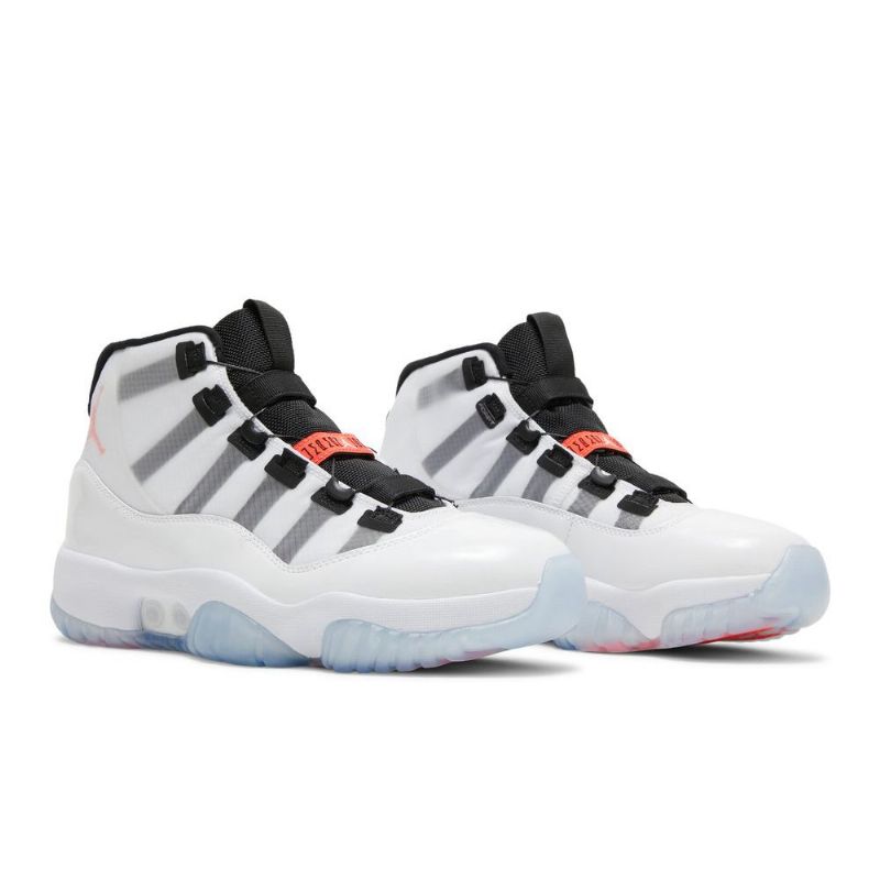 Air Jordan 11 Adapt Fehér Fekete Piros Férfi Cipő