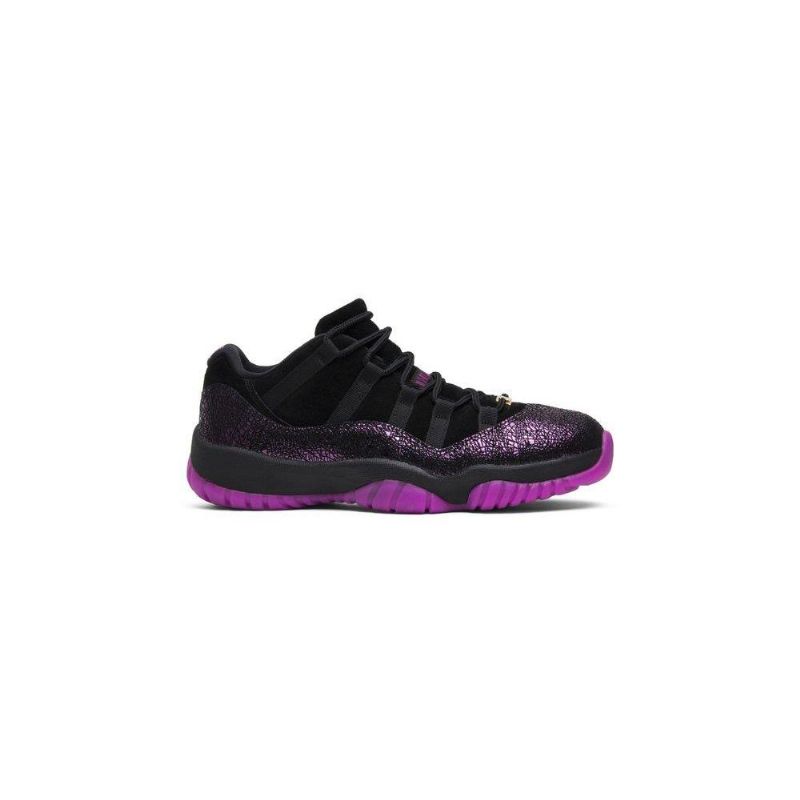 Air Jordan 11 Alacsony Fekete Lila Női Cipő