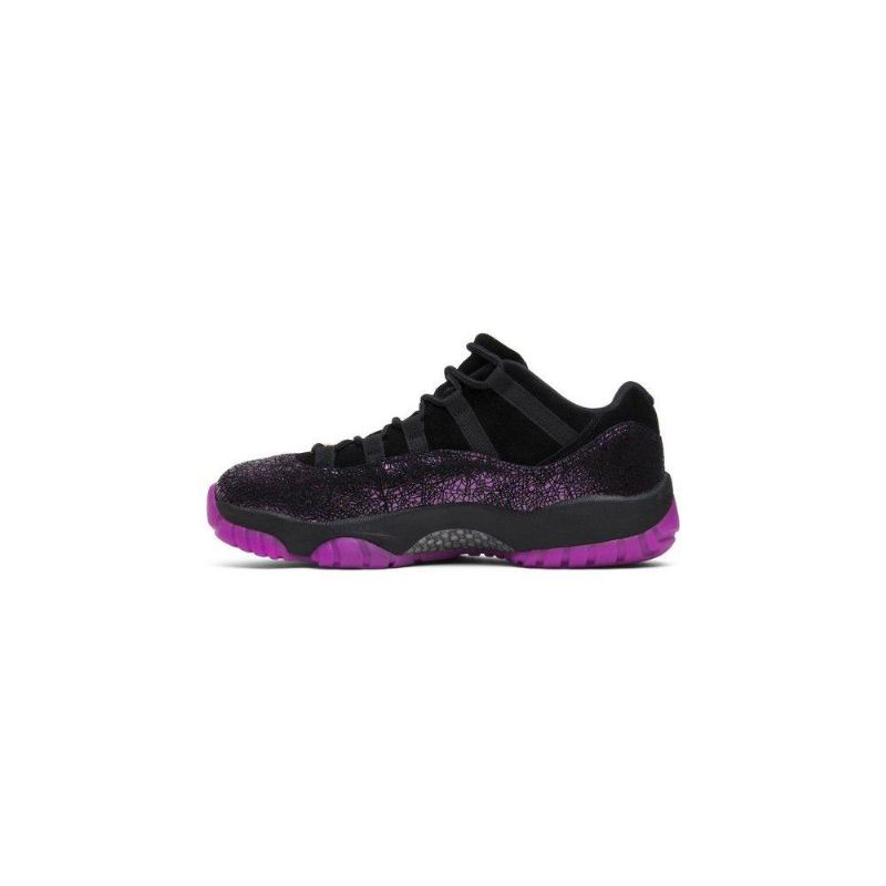 Air Jordan 11 Alacsony Fekete Lila Női Cipő