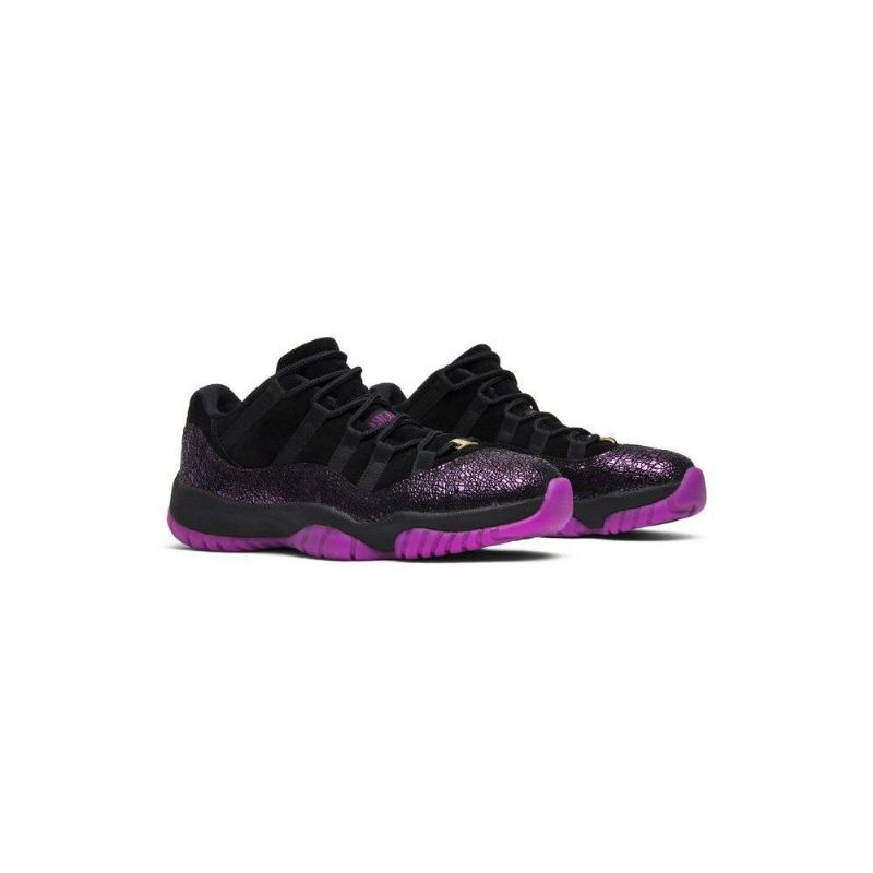 Air Jordan 11 Alacsony Fekete Lila Női Cipő