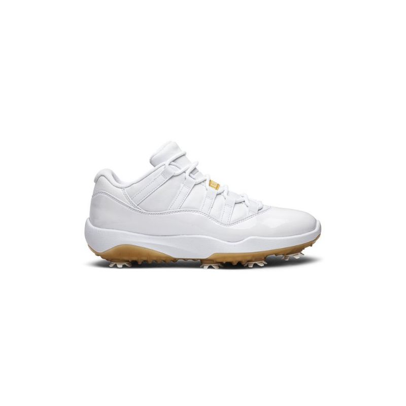 Air Jordan 11 Low Golf Fehér Gold Férfi Cipők
