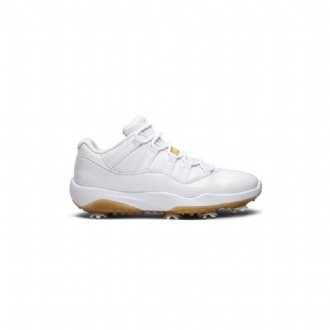 Air Jordan 11 Low Golf Fehér Gold Férfi Cipők