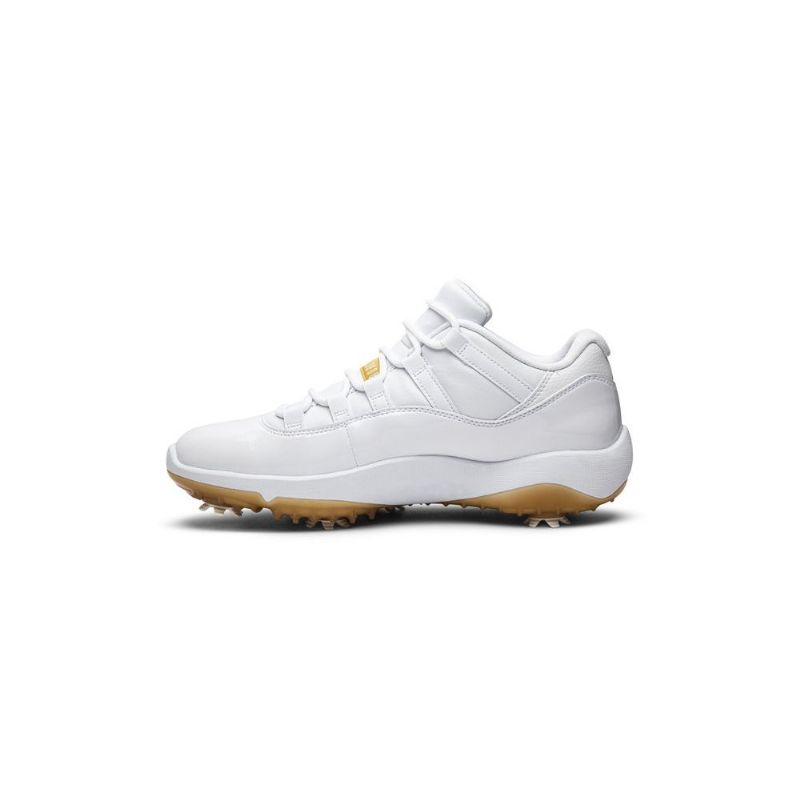 Air Jordan 11 Low Golf Fehér Gold Férfi Cipők
