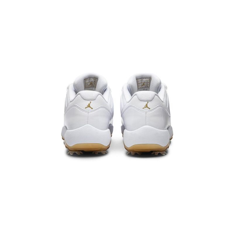 Air Jordan 11 Low Golf Fehér Gold Férfi Cipők