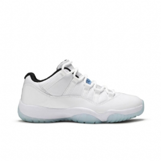 Air Jordan 11 Retro Alacsony Fehér Fekete Kék Férfi Cipő