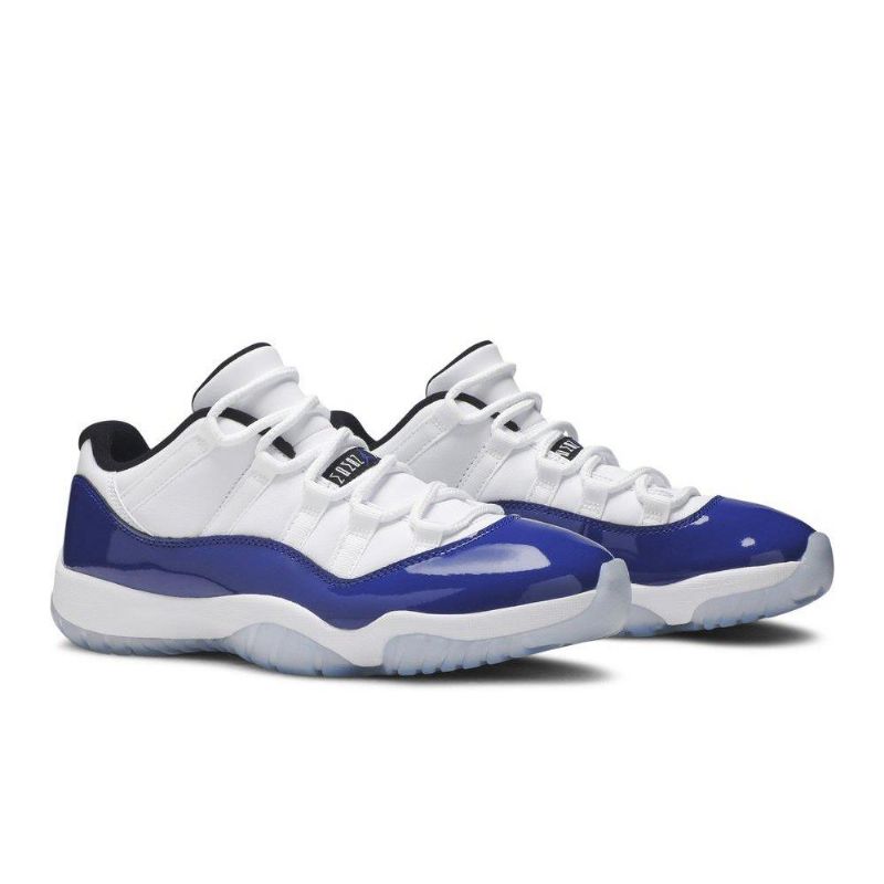 Air Jordan 11 Retro Alacsony Fehér Kék Fekete Női Cipő