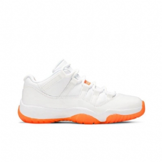 Air Jordan 11 Retro Alacsony Fehér Narancssárga Női Cipő
