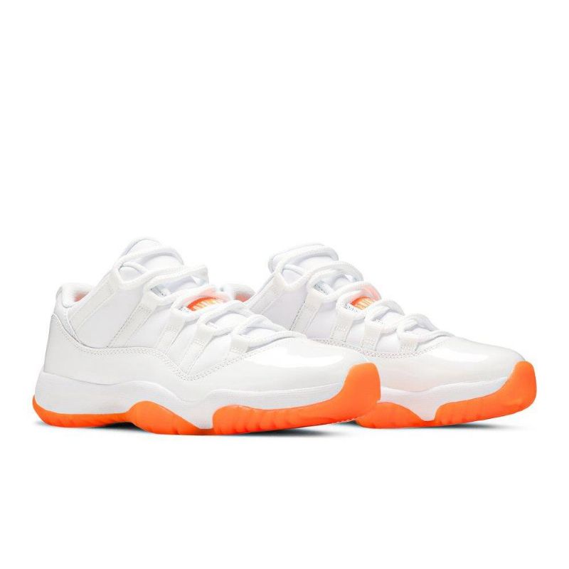 Air Jordan 11 Retro Alacsony Fehér Narancssárga Női Cipő