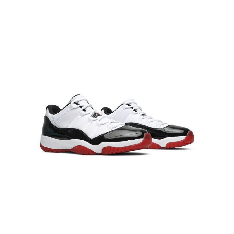 Air Jordan 11 Retro Alacsony Fehér Piros Fekete Férfi Cipő