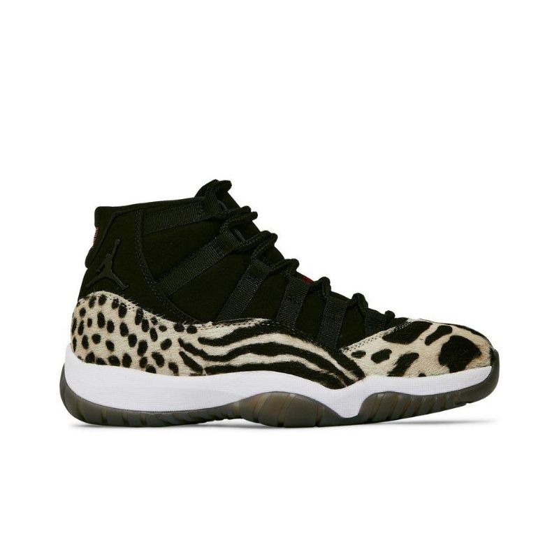 Air Jordan 11 Retro Fekete Bézs Piros Női Cipő