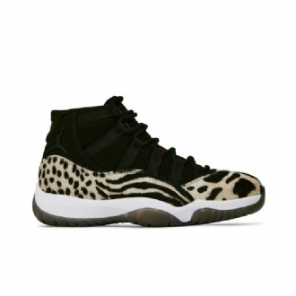 Air Jordan 11 Retro Fekete Bézs Piros Női Cipő