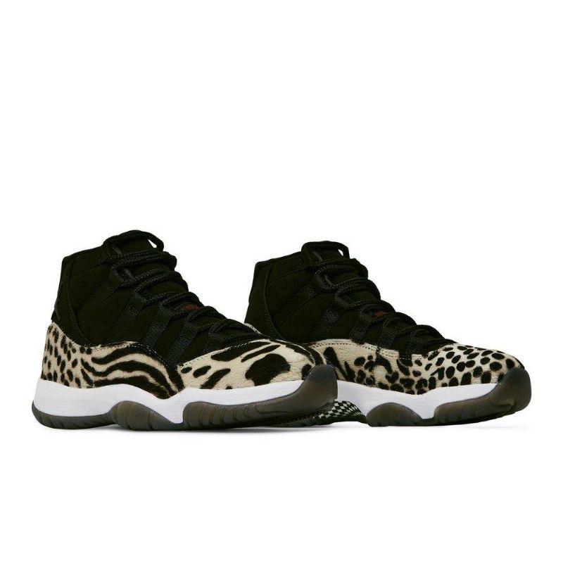 Air Jordan 11 Retro Fekete Bézs Piros Női Cipő