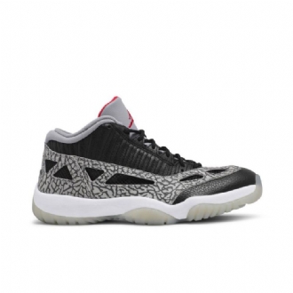 Air Jordan 11 Retro Low Ie Fekete Szürke Piros Fehér Férfi Cipők
