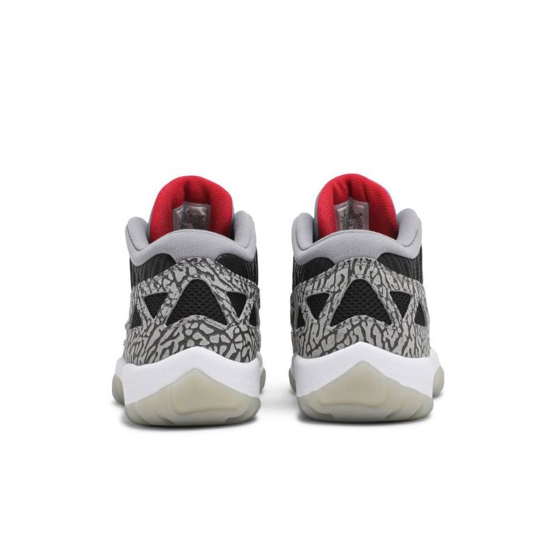 Air Jordan 11 Retro Low Ie Fekete Szürke Piros Fehér Férfi Cipők