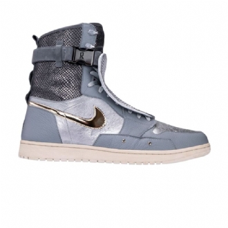 Air Jordan 1 A Cipősebész Anthony Davis Szürke Ezüst Arany Fekete Férfi Cipőket Fodros