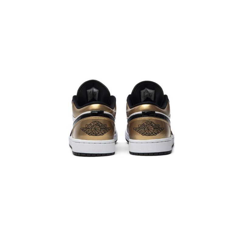 Air Jordan 1 Alacsony Arany Színű Fehér Fekete Férfi Cipő