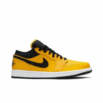 Air Jordan 1 Alacsony Arany Színű Fekete Fehér Férfi Cipő