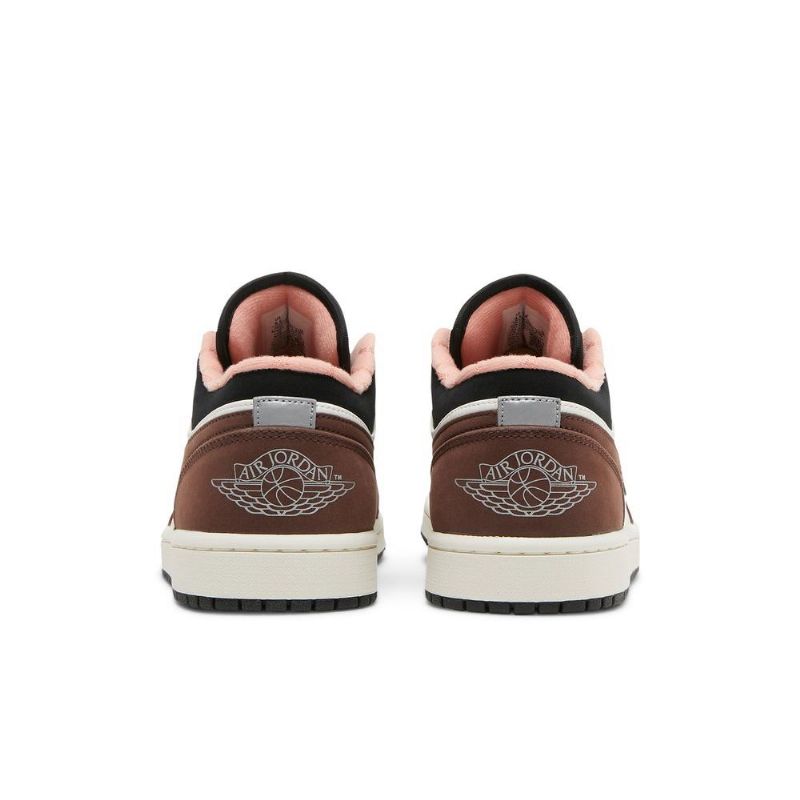 Air Jordan 1 Alacsony Barna Fehér Fekete Rózsaszín Férfi Cipő