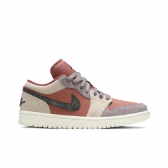 Air Jordan 1 Alacsony Barna Fekete Bézs Szürke Női Cipő