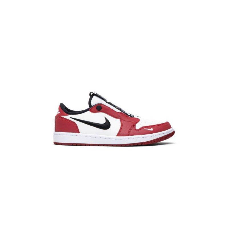 Air Jordan 1 Alacsony Csúszású Piros Fehér Fekete Női Cipő
